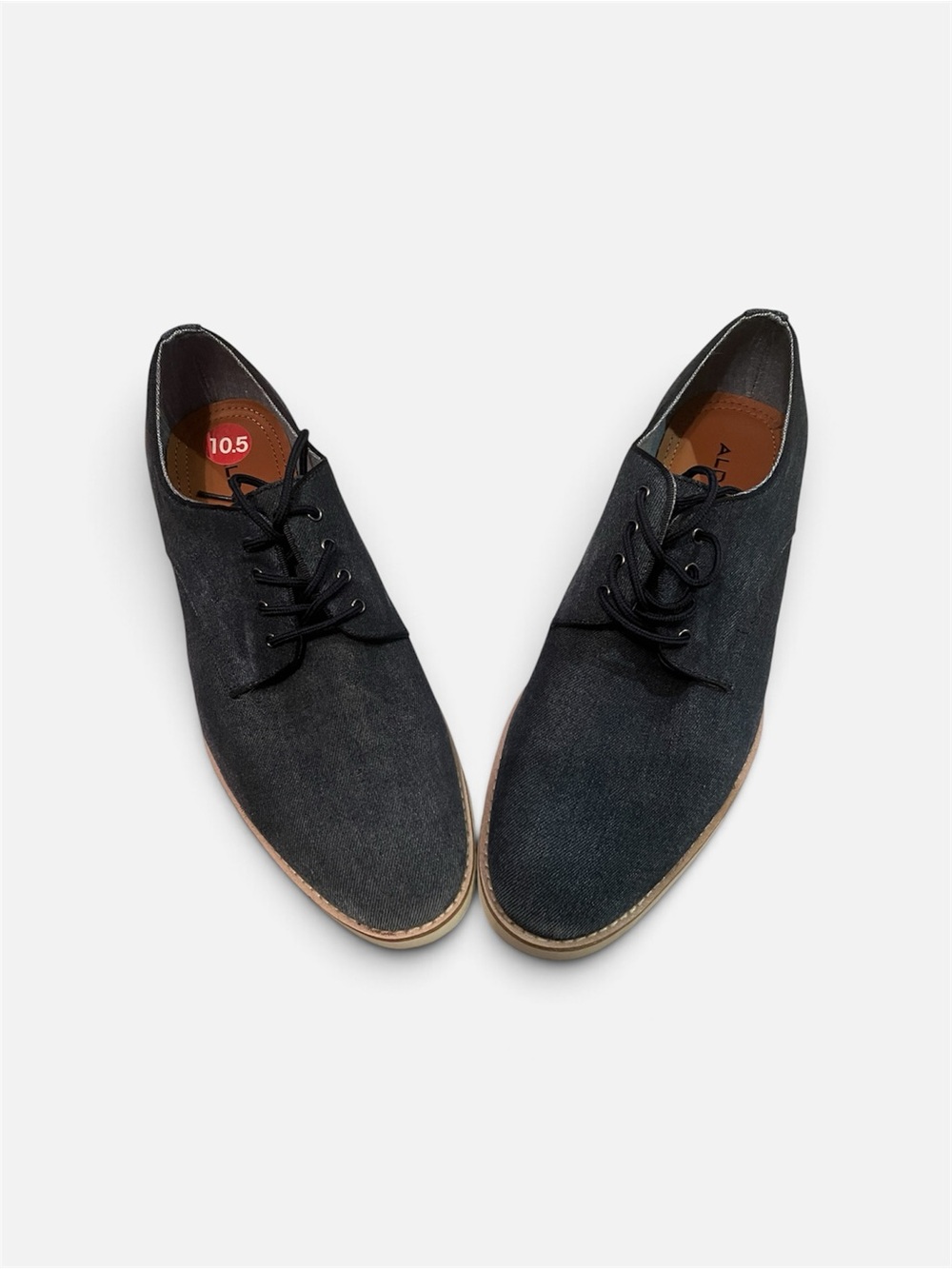 Aldo Berit men’s navy blue denim oxford lace up casual dress shoes size 10.5